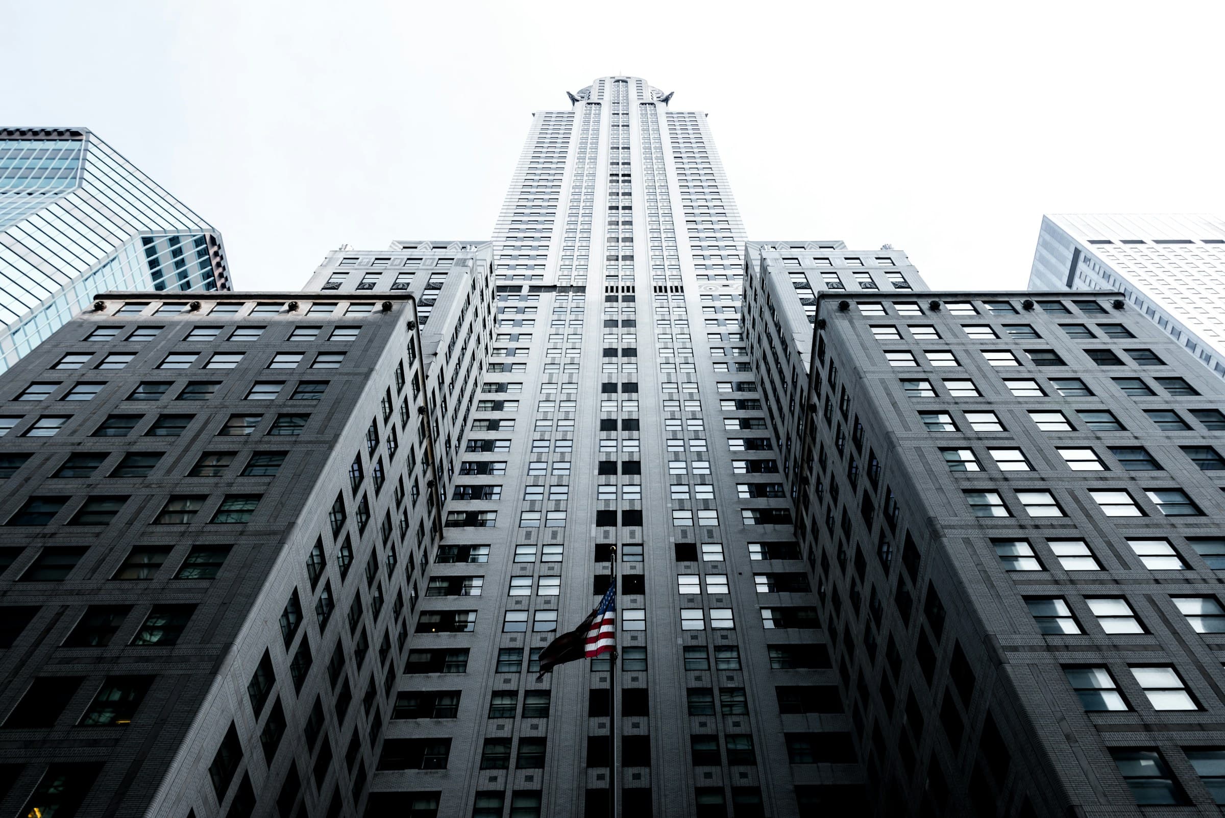 Modern office buildings in financial district
